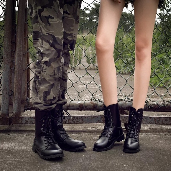 Shoes Brooklyn Vegan Leather Black Combat Boots Poshmark